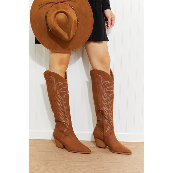 Cheyenne Nights Embroidered Knee High Cowboy Boots - Picture 3 of 7